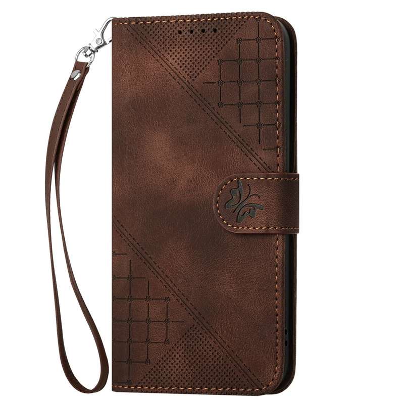 For vivo iQOO Z9s Pro / T3 Pro 5G India YX0080 Grid Butterfly Embossed Pattern Flip Leather Phone Ca