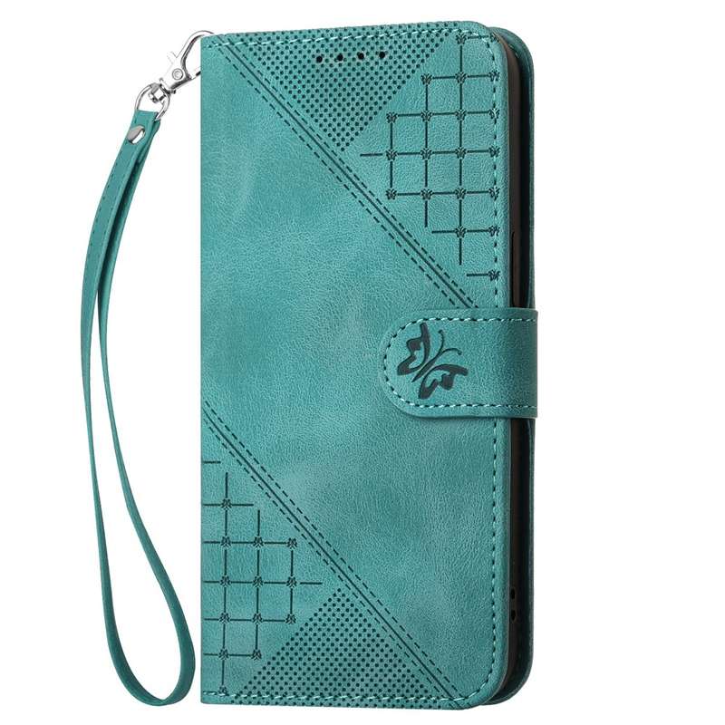 For vivo iQOO Z9s Pro / T3 Pro 5G India YX0080 Grid Butterfly Embossed Pattern Flip Leather Phone Ca