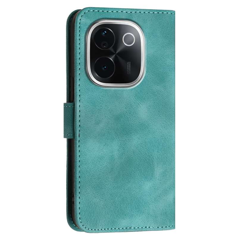 For vivo iQOO Z9s Pro / T3 Pro 5G India YX0080 Grid Butterfly Embossed Pattern Flip Leather Phone Ca