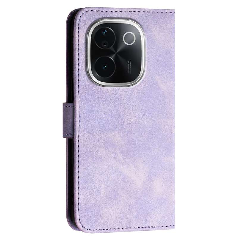 For vivo iQOO Z9s Pro / T3 Pro 5G India YX0080 Grid Butterfly Embossed Pattern Flip Leather Phone Ca