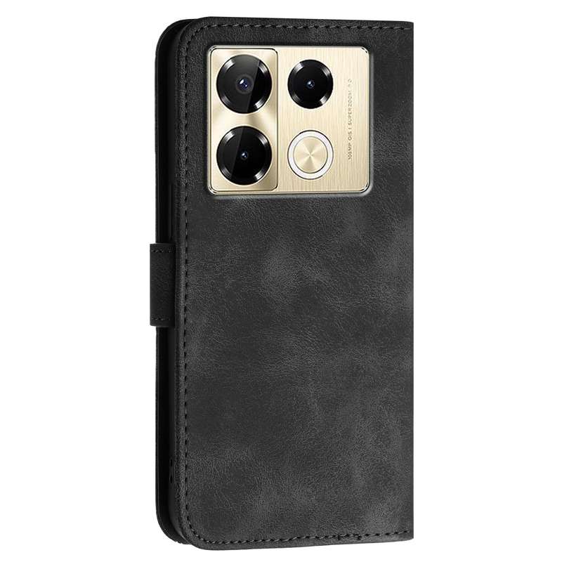 For Infinix Note 40 Pro+ 5G YX0080 Grid Butterfly Embossed Pattern Flip Leather Phone Case with