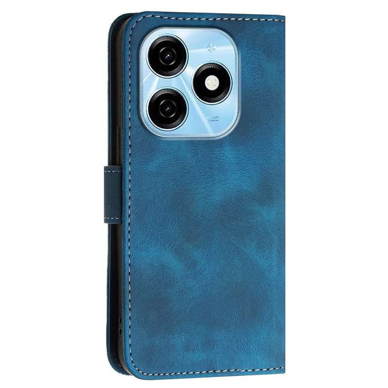 For Tecno Spark 20 4G / 20C 4G YX0080 Grid Butterfly Embossed Pattern Flip Leather Phone Case w