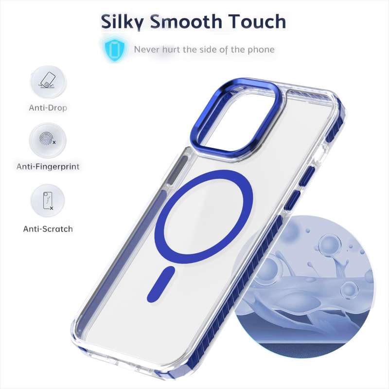 For iPhone 13 Pro Max Two-color TPU Hybrid PC MagSafe Phone Case(Red)