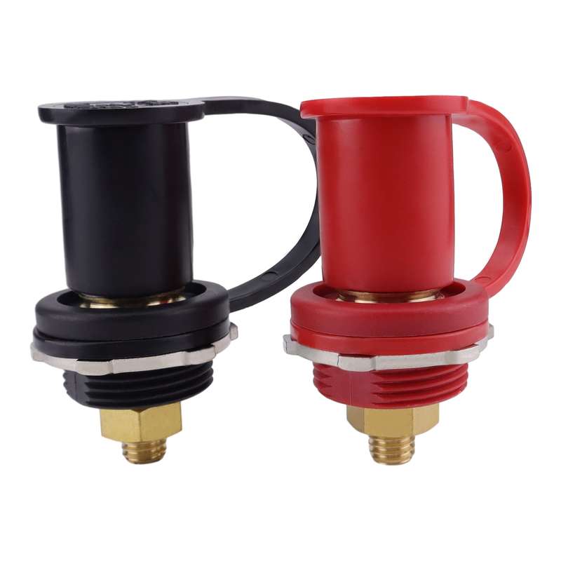 Pair 250A Car Stud Battery Charger Binding Post(Black + Red)