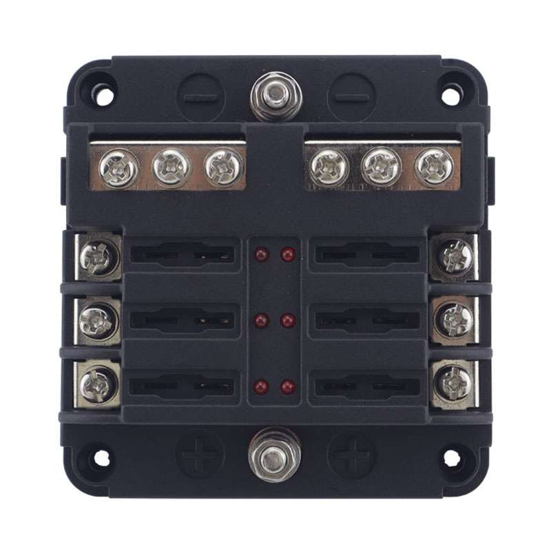 6 Way Fuse Block with 24pcs Fuses and 12pcs Terminals