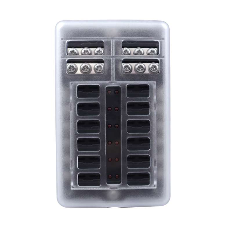 12 Way Fuse Block with 24pcs Fuses and 24pcs Terminals