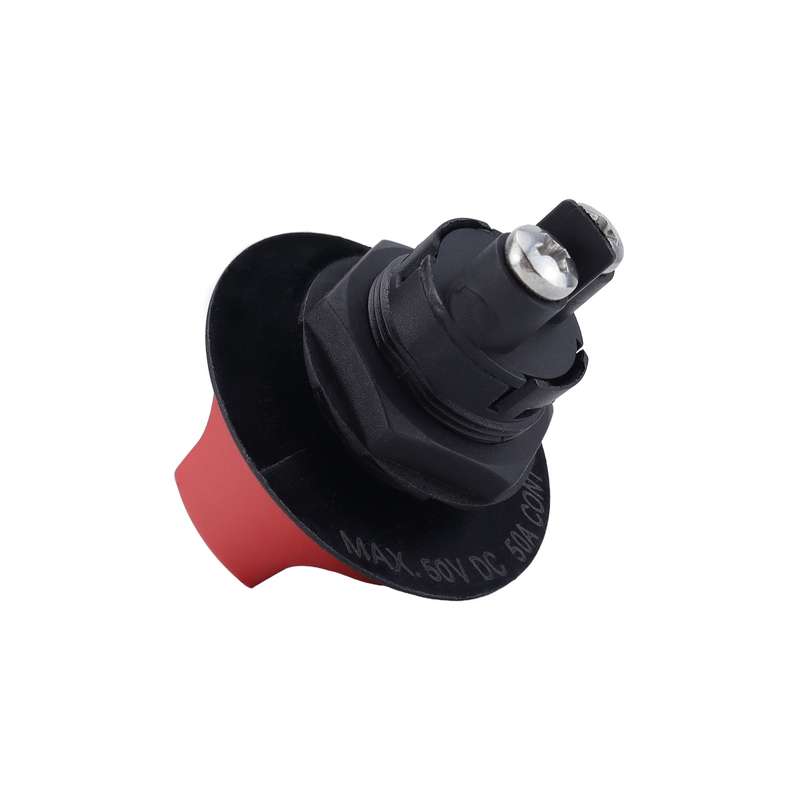 Yacht RV 12V 50A Battery DC Switch with 4pcs Terminals(Black)
