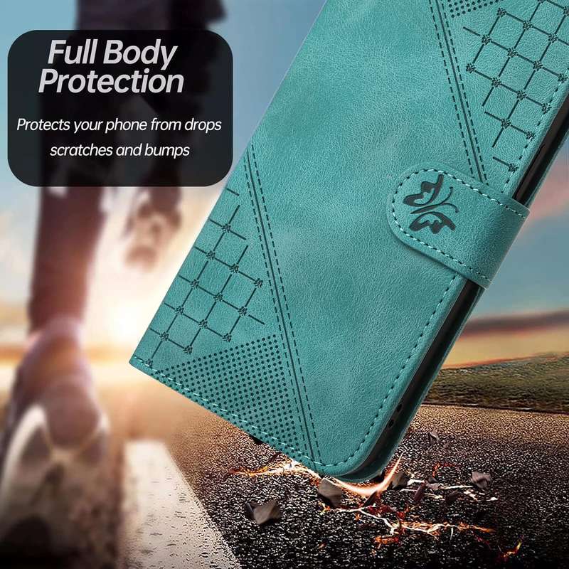 For Huawei Pura 70 YX0080 Grid Butterfly Embossed Pattern Flip Leather Phone Case with Lanyard(