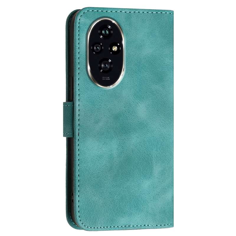 For Honor 200 Pro 5G Global YX0080 Grid Butterfly Embossed Pattern Flip Leather Phone Case with