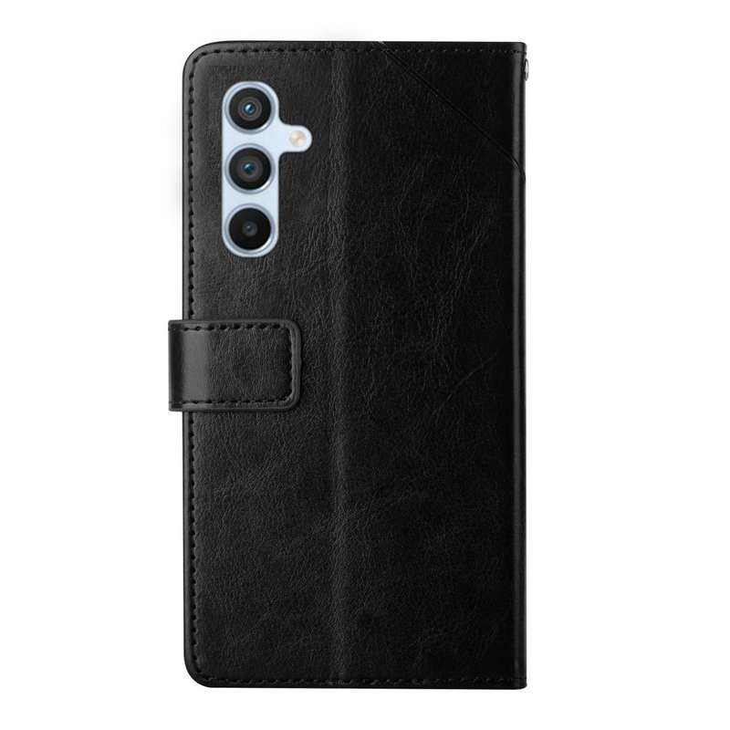 For Samsung Galaxy A36 5G Y-shaped Pattern Flip Leather Phone Case(Black)