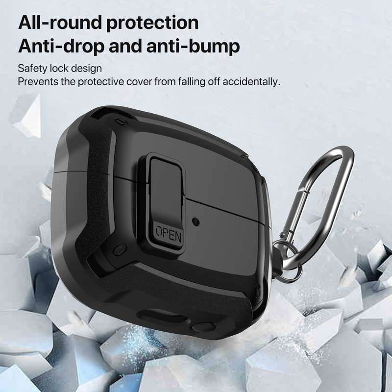 For Samsung Galaxy Buds 3 / 3 Pro Bumblebee Earphone Protective Case with Switch & Hook(Black Y