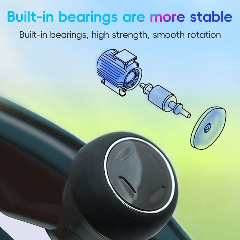 3R-2255 Car Steering Wheel Booster Ball Car Steering Wheel Turning Aid with Light(Black)