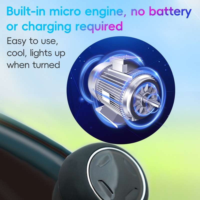3R-2255 Car Steering Wheel Booster Ball Car Steering Wheel Turning Aid with Light(Black)