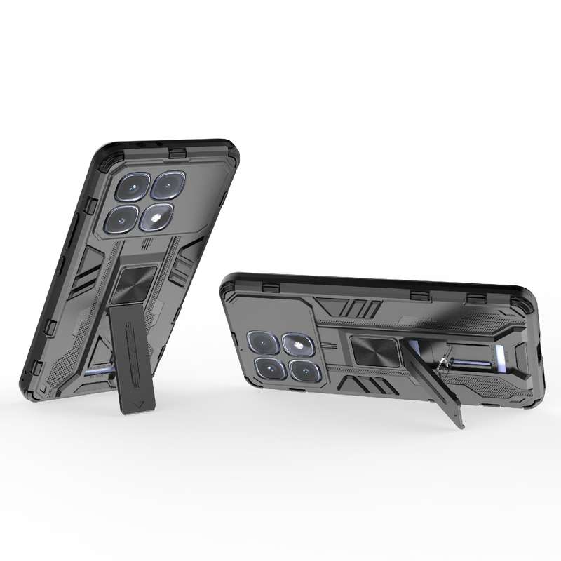 For Redmi K70 Ultra 5G Global Supersonic PC + TPU Holder Phone Case(Black)