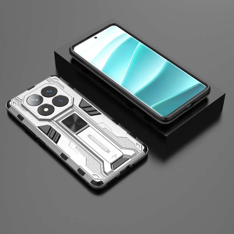 For Redmi Note 14 Pro 5G Supersonic PC + TPU Holder Phone Case(Black)