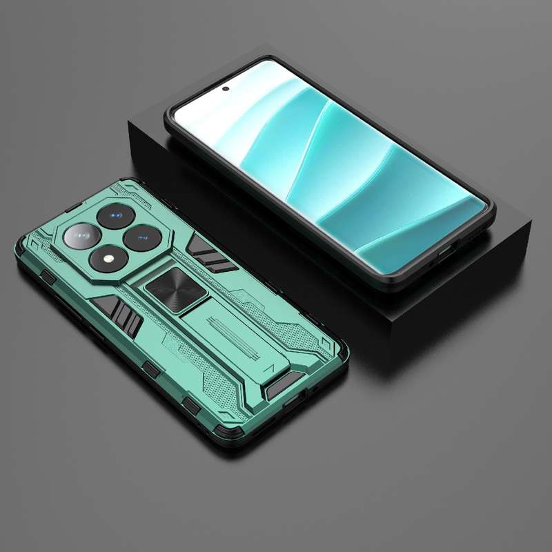For Redmi Note 14 Pro 5G Supersonic PC + TPU Holder Phone Case(Black)