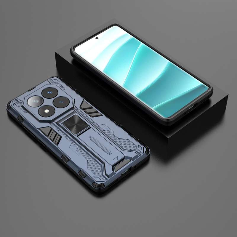 For Redmi Note 14 Pro 5G Supersonic PC + TPU Holder Phone Case(Black)