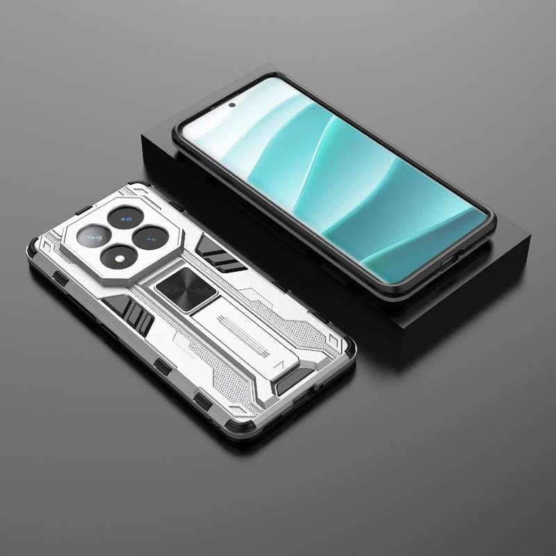 For Redmi Note 14 Pro+ 5G Supersonic PC + TPU Holder Phone Case(Black)