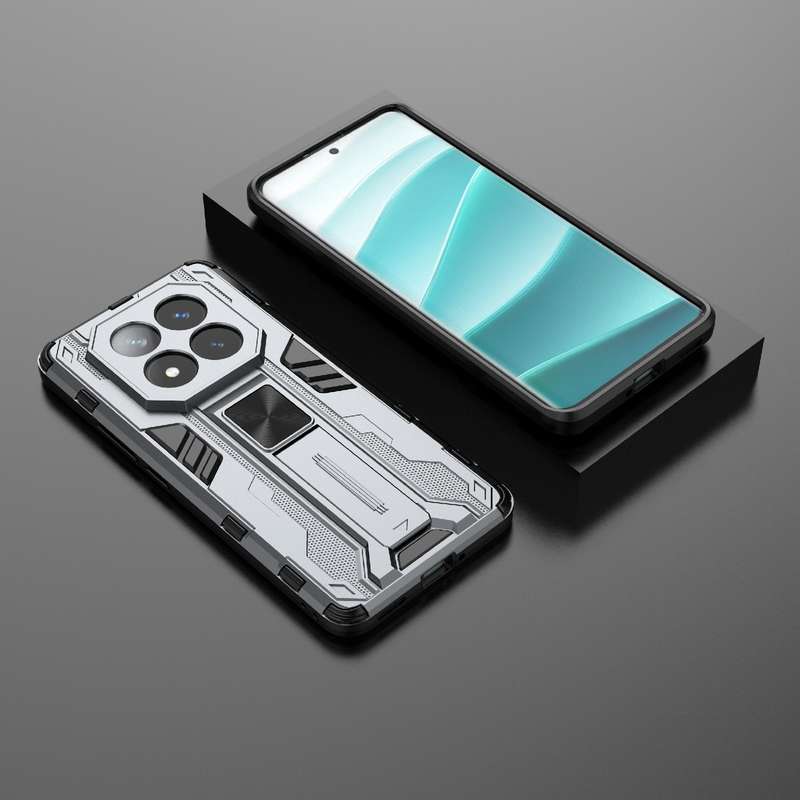 For Redmi Note 14 Pro+ 5G Supersonic PC + TPU Holder Phone Case(Black)