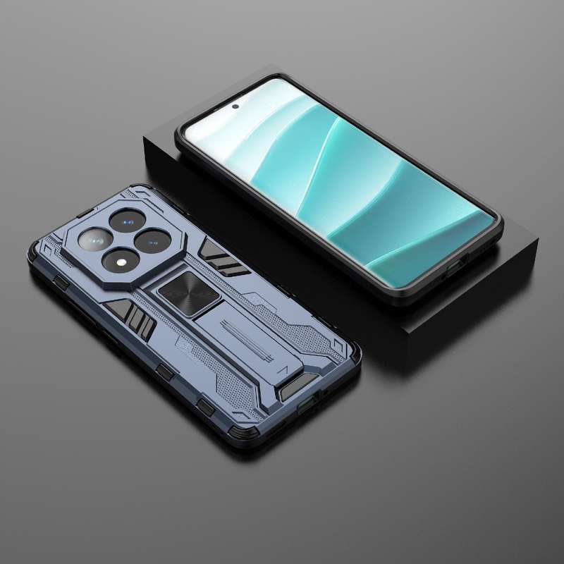 For Redmi Note 14 Pro+ 5G Supersonic PC + TPU Holder Phone Case(Black)