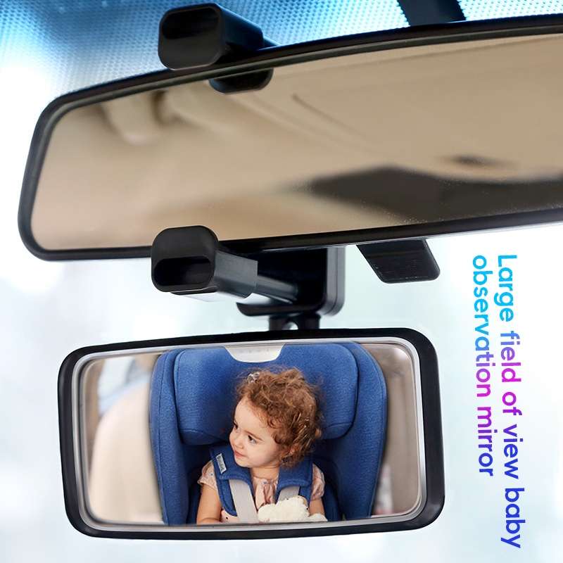 3R-2361 Car Auxiliary Rearview Side Mirror Wide Angle Interior Mirror(Black)