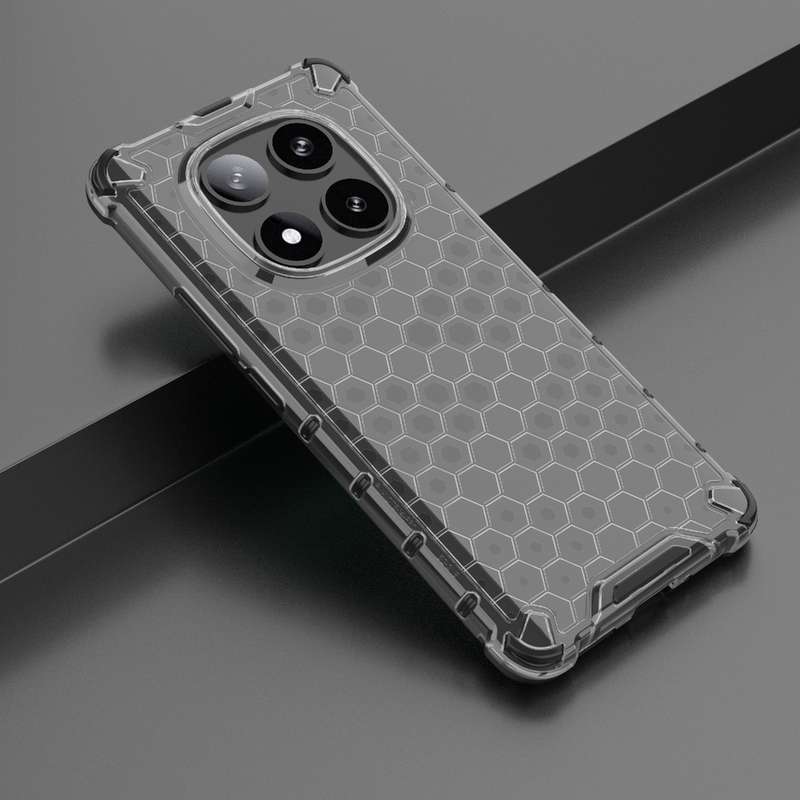 For Redmi Note 14 Pro 5G Honeycomb Shockproof Phone Case(White)