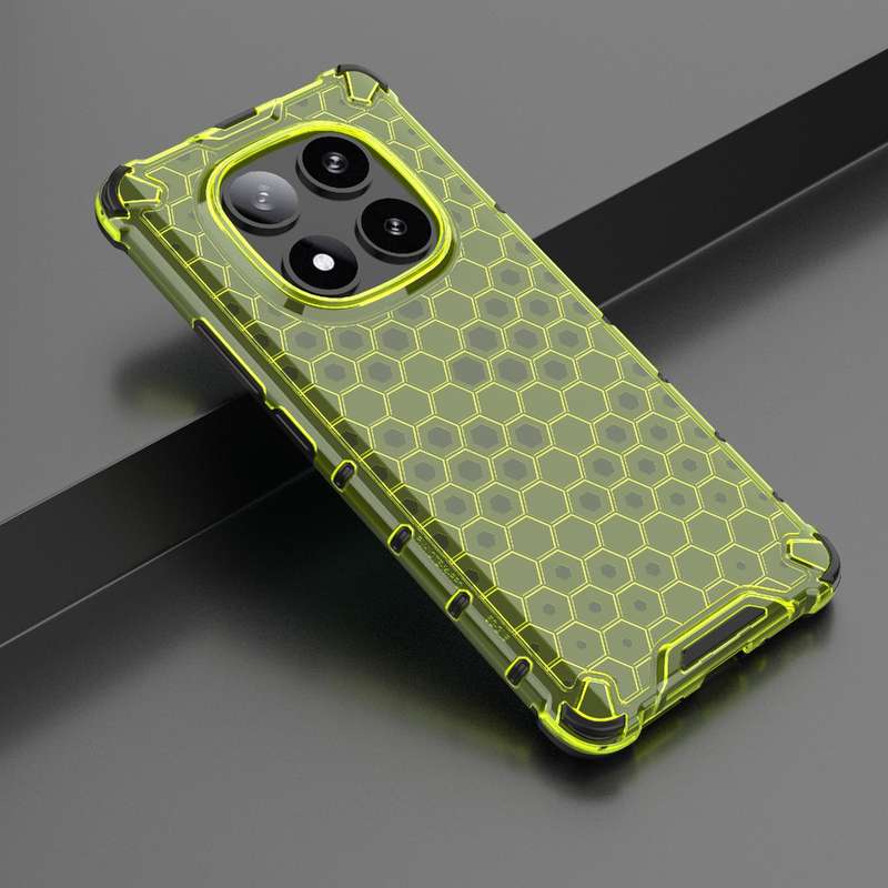 For Redmi Note 14 Pro 5G Honeycomb Shockproof Phone Case(White)