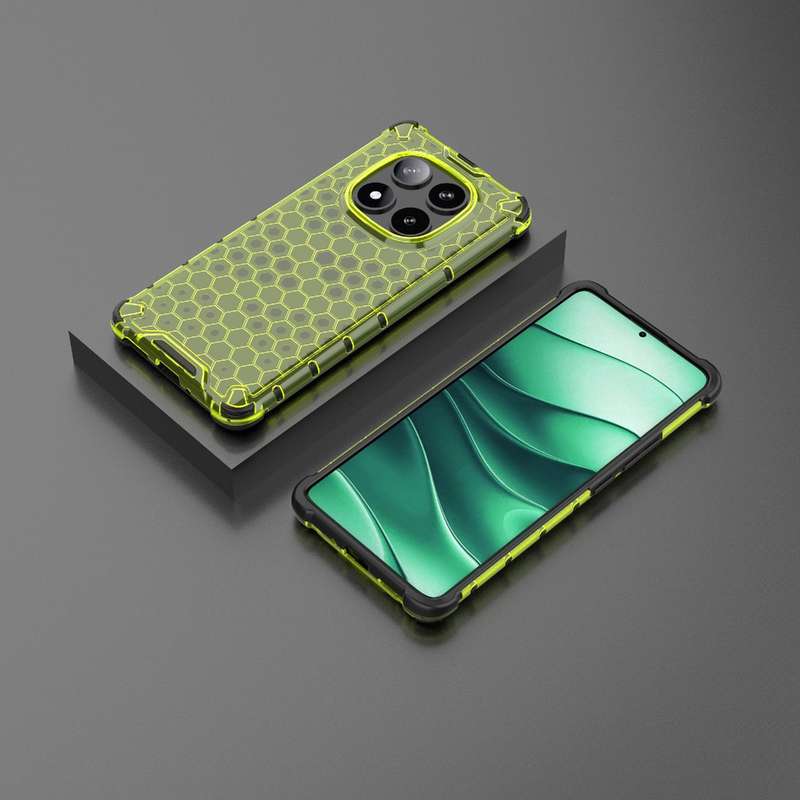 For Redmi Note 14 Pro 5G Honeycomb Shockproof Phone Case(White)