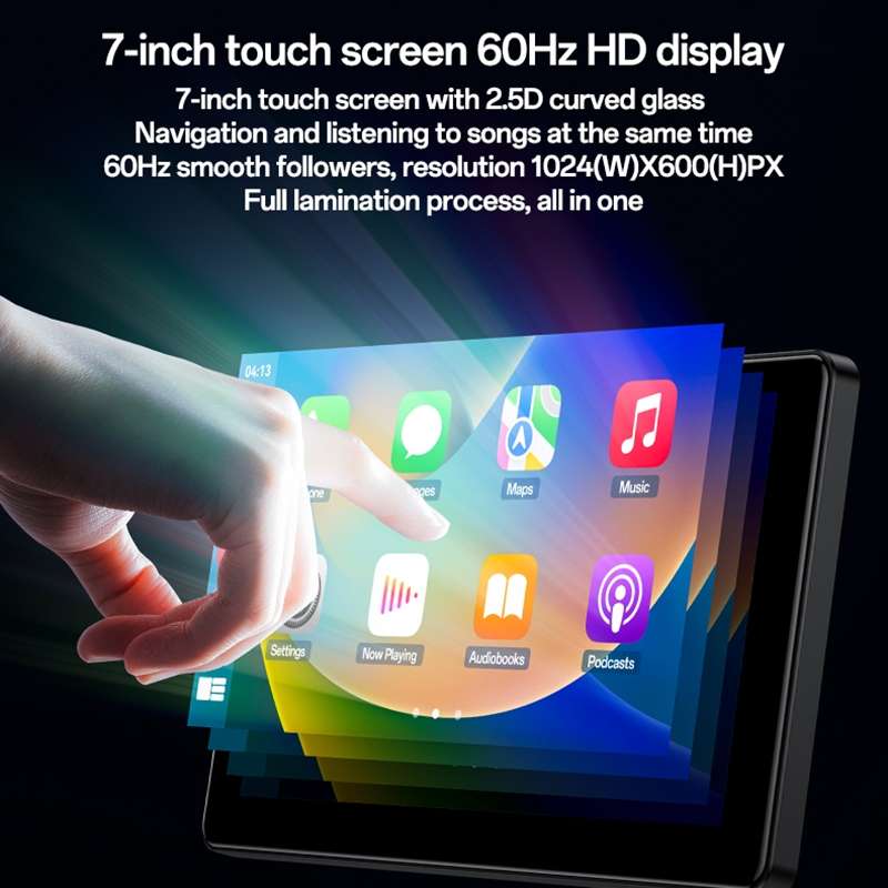 Yesido KM17 7 inch Center Console CarPlay Portable Car Video Navigation(Black)