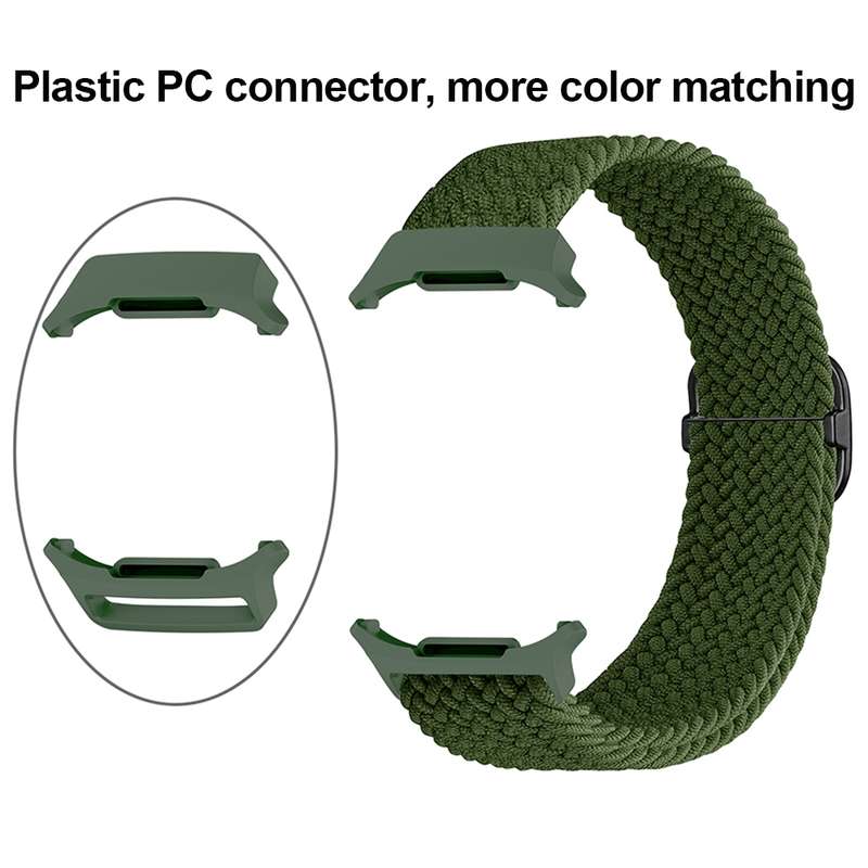For Samsung Galaxy Watch Ultra 47mm Slide Buckle Nylon Braided Watch Band(Red Black)