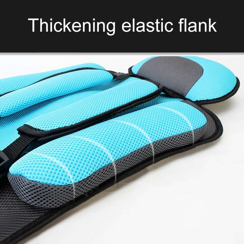 Car Portable Children Safety Seat, Size:54 x 36 x 25cm (For 3-12 Years Old)(Light Blue + Grey)