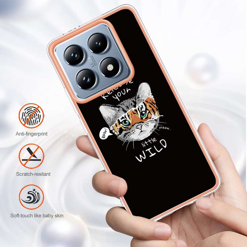 For Xiaomi 14T Pro Electroplating Marble Dual-side IMD Phone Case(Smile)