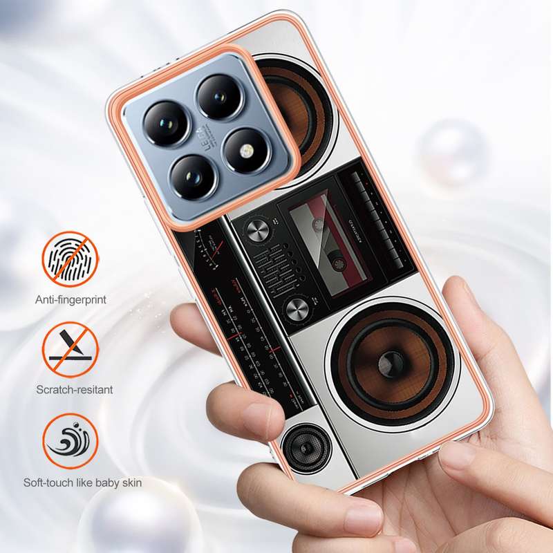 For Xiaomi 14T Pro Electroplating Marble Dual-side IMD Phone Case(Smile)