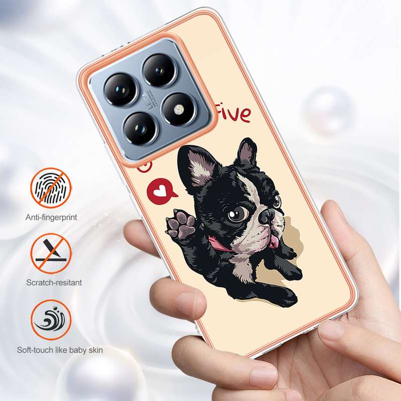 For Xiaomi 14T Pro Electroplating Marble Dual-side IMD Phone Case(Smile)