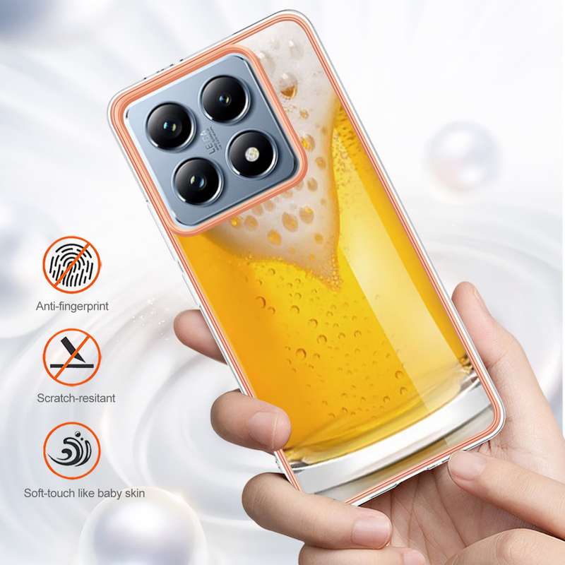 For Xiaomi 14T Pro Electroplating Marble Dual-side IMD Phone Case(Smile)
