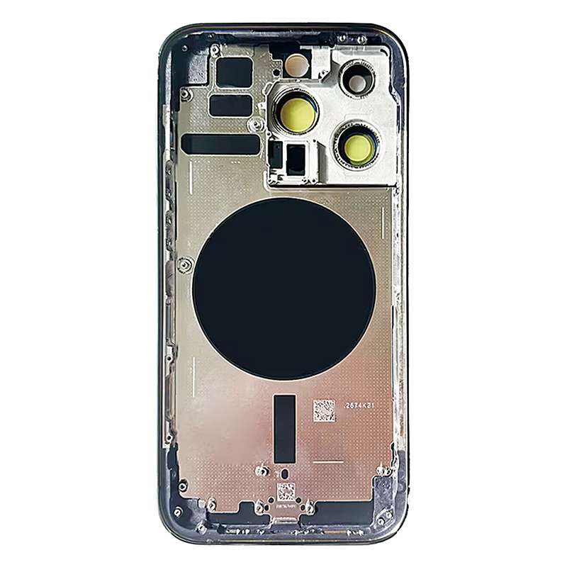 For iPhone 14 Pro Battery Back Cover with Side Keys & Card Tray, Version:US Version(Purple)