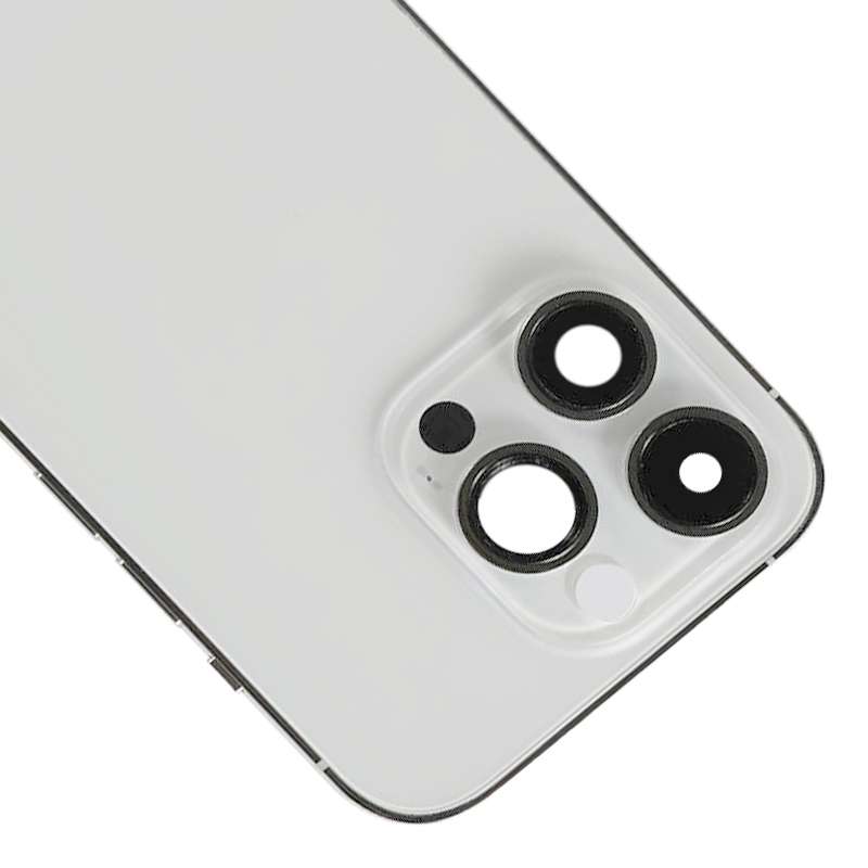For iPhone 14 Pro Battery Back Cover with Side Keys & Card Tray, Version:US Version(Silver)