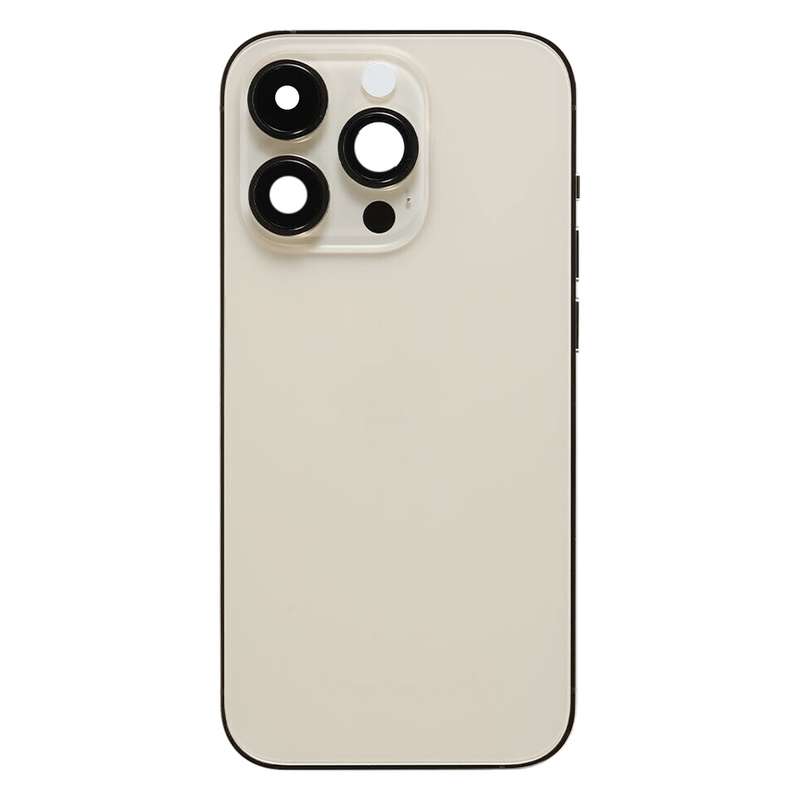 For iPhone 14 Pro Battery Back Cover with Side Keys & Card Tray, Version:China Version(Gold)