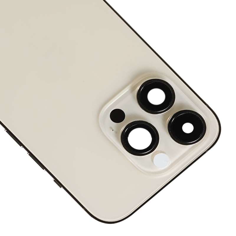 For iPhone 14 Pro Battery Back Cover with Side Keys & Card Tray, Version:China Version(Gold)