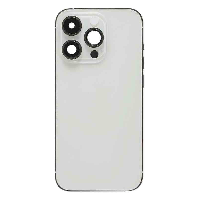 For iPhone 14 Pro Battery Back Cover with Side Keys & Card Tray, Version:China Version(Silver)