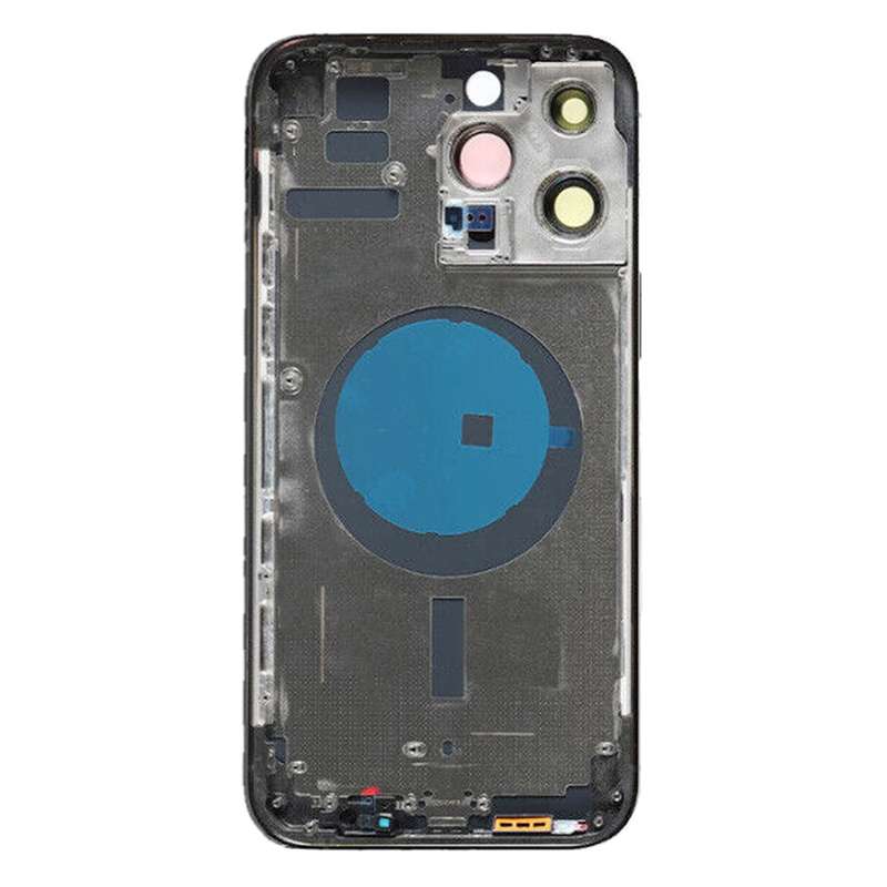 For iPhone 14 Pro Max Battery Back Cover with Side Keys & Card Tray, Version:US Version(Black)