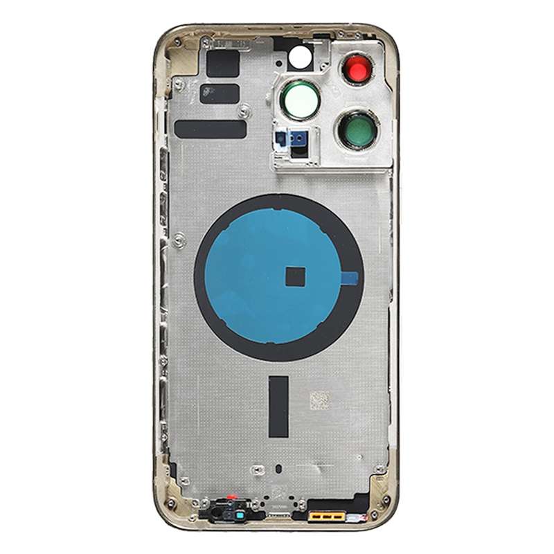 For iPhone 14 Pro Max Battery Back Cover with Side Keys & Card Tray, Version:US Version(Gold)