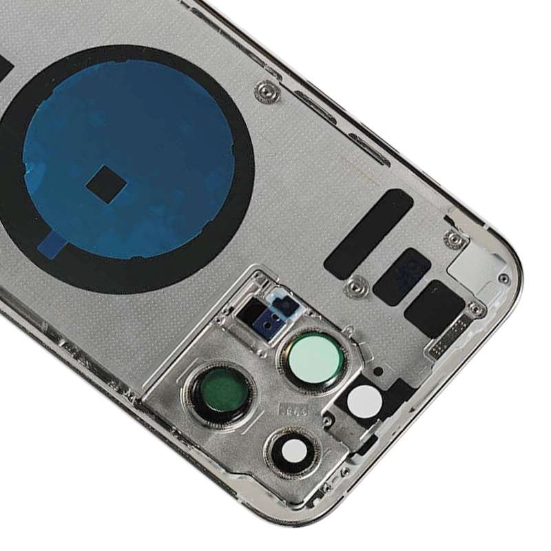 For iPhone 14 Pro Max Battery Back Cover with Side Keys & Card Tray, Version:China Version(Silver)