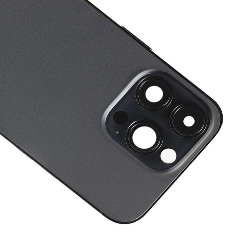 For iPhone 14 Pro Max Battery Back Cover with Side Keys & Card Tray, Version:CE EU Version(Black)