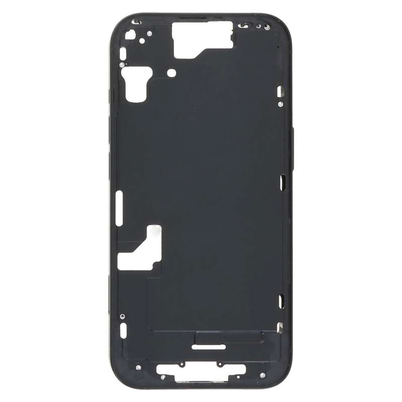 For iPhone 15 Middle Frame Bezel Plate with Side Keys + Card Tray, Version:China Version(Black)