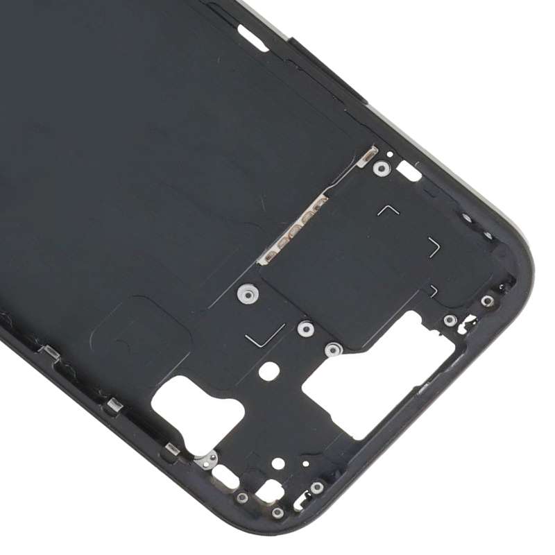 For iPhone 15 Middle Frame Bezel Plate with Side Keys + Card Tray, Version:China Version(Black)