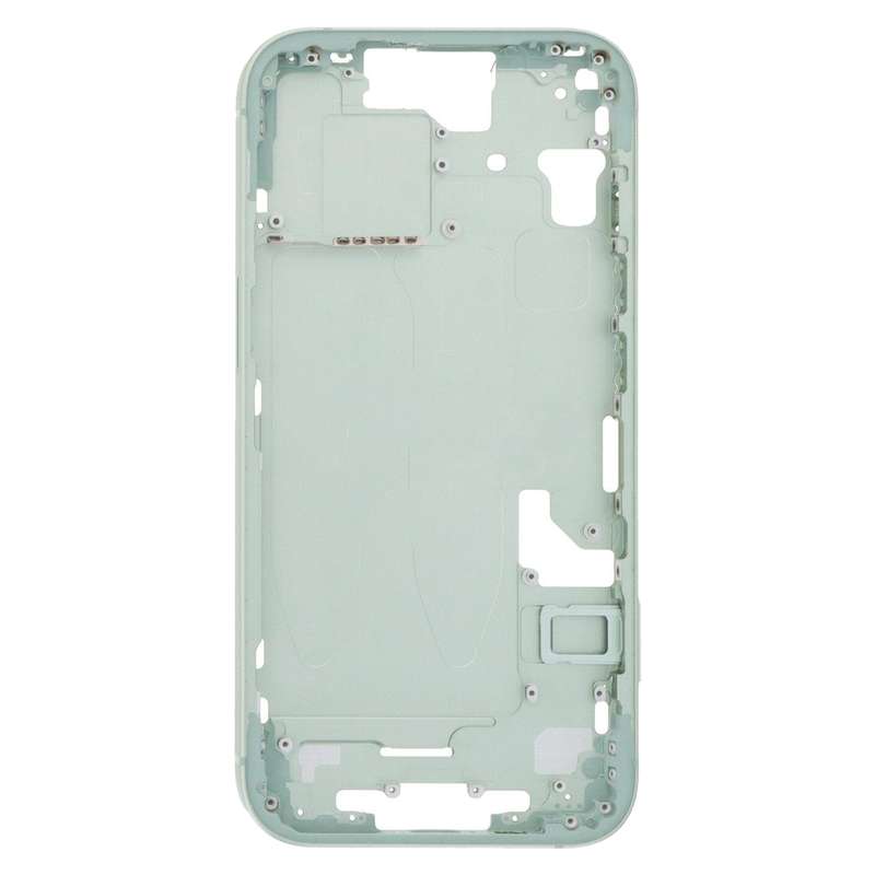 For iPhone 15 Middle Frame Bezel Plate with Side Keys + Card Tray, Version:CE EU Version(Green)