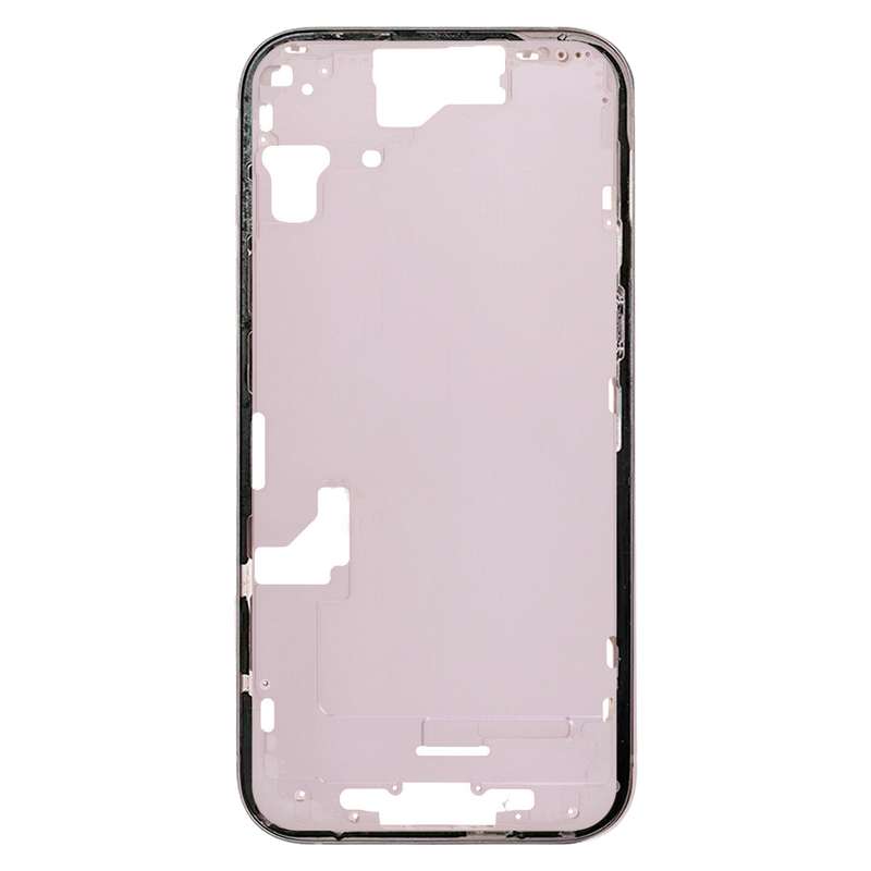For iPhone 15 Middle Frame Bezel Plate with Side Keys + Card Tray, Version:CE EU Version(Pink)