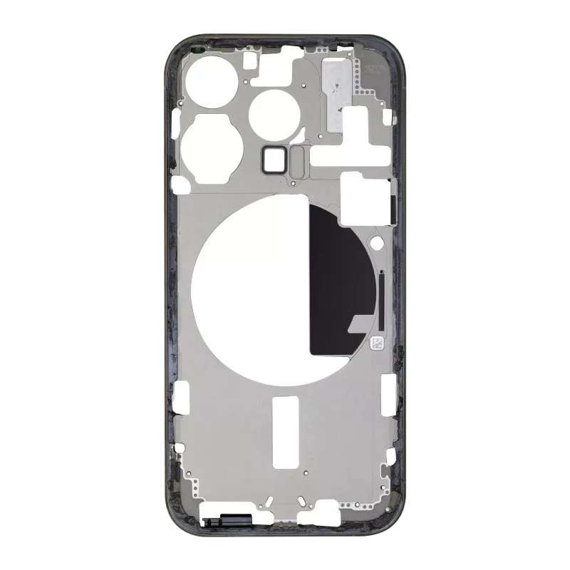 For iPhone 15 Pro Middle Frame Bezel Plate with Side Keys + Card Tray, Version:CE EU Version(Black)