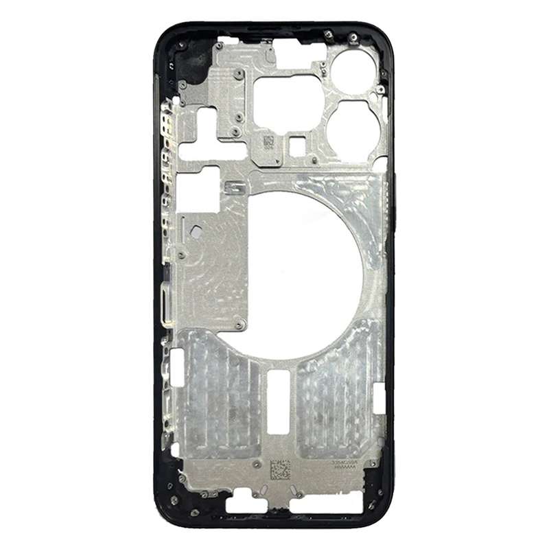 For iPhone 15 Pro Max Middle Frame Bezel Plate with Side Keys + Card Tray, Version:CE EU Version(Bla
